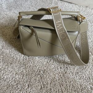 Loewe Beige Small Puzzle Bag